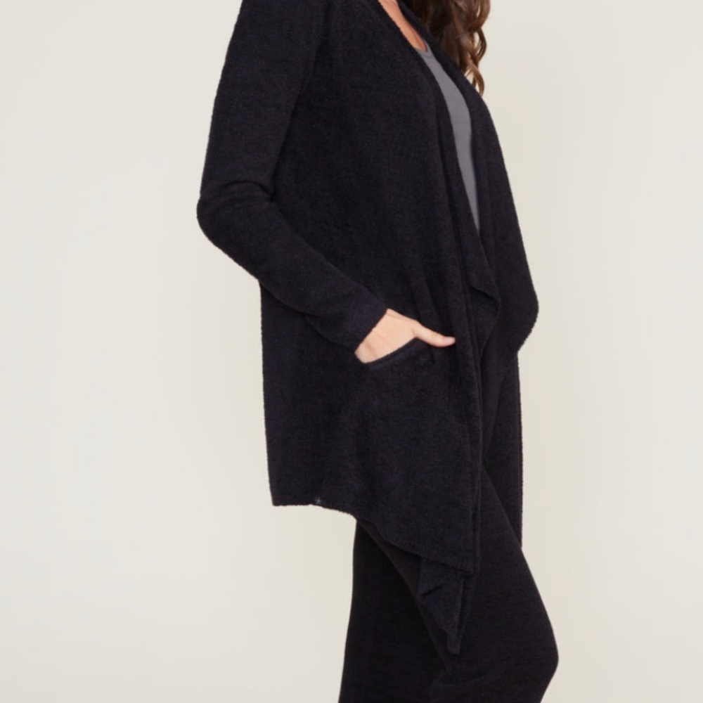 Barefoot Dreams Bamboo Chic Lite Cardigan, Black, S/M, New Condition - Picture 2 of 7
